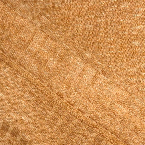 Marled Camel Ribbed Straight Wide Leg Pants - Picture 7 of 7